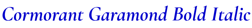 Cormorant Garamond Bold Italic font